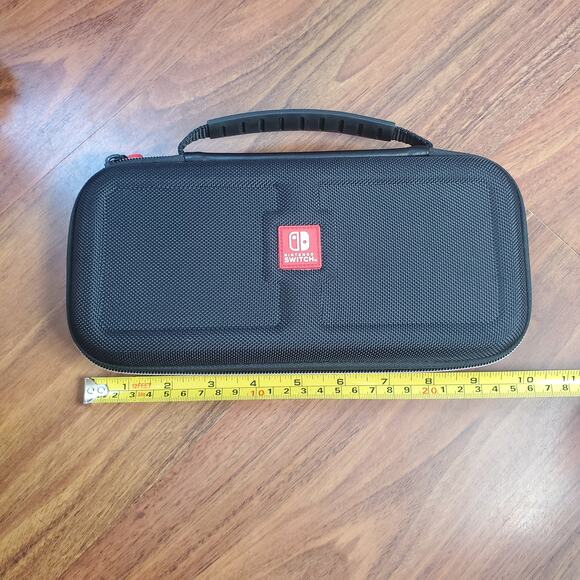 Nintendo Switch Black Case with Top Handle Full Zip Around Travel Stand - Picture 10 of 11